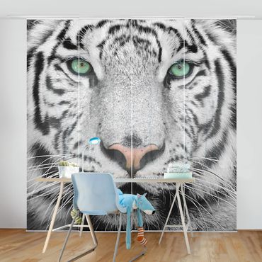 Zasłony panelowe zestaw - Biały tygrys