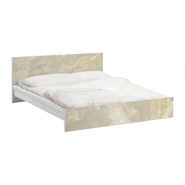 Okleina meblowa IKEA - Malm łóżko 180x200cm - Onyksowy krem marmurowy