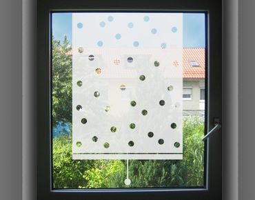 Folia okienna - Folia chroniąca wzrok Nr UL474 Rollo w kropki