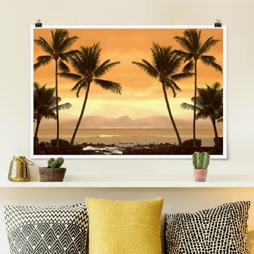 Plakat - Zachód słońca na Karaibach II