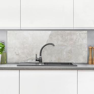 Panel szklany do kuchni - Wygląd betonu w stylu shabby