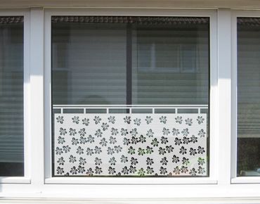 Folia okienna - Nr UL7 Zasłona z rozsypanych kwiatów I