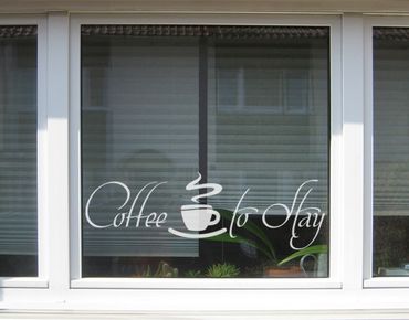 Naklejka na okno - Nr UL419 Kawa na pobyt 2