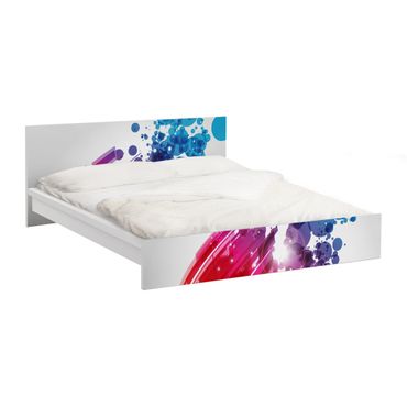 Okleina meblowa IKEA - Malm łóżko 180x200cm - Fala deszczowa i bąbelki