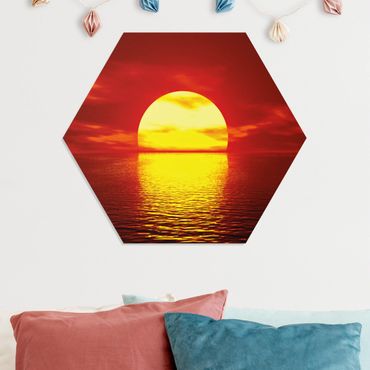 Obraz heksagonalny z Forex - Fantastyczny zachód słońca