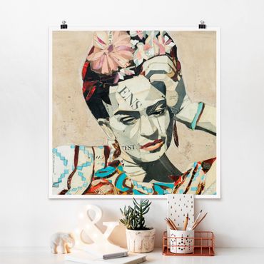 Plakat - Frida Kahlo - Kolaż Nr 1
