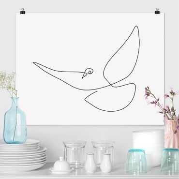 Plakat - Line Art Dove