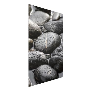 Obraz Forex - Czarne kamienie w wodzie