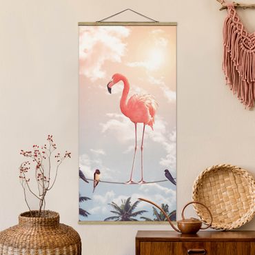 Plakat z wieszakiem - Niebo z flamingiem