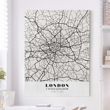 Obraz na płótnie - City Map London - Klasyczna