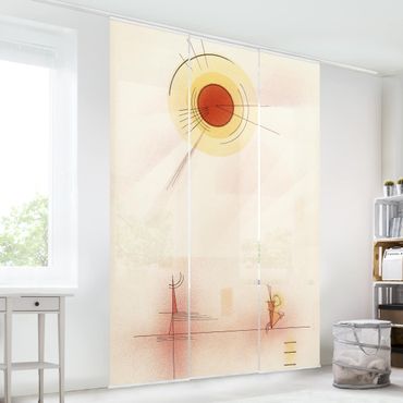 Zasłony panelowe zestaw - Wassily Kandinsky - Linie promieniste