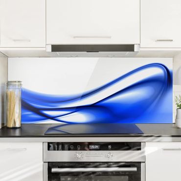 Panel szklany do kuchni - Niebieski Touch