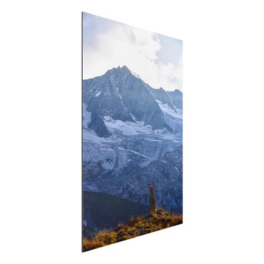 Obraz Alu-Dibond - Waymarking w Alpach