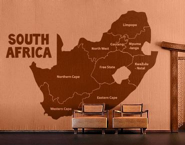 Naklejka na ścianę - Nr TA68 Regiony Afryki Południowej