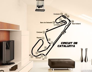 Naklejka na ścianę - Nr TA72 Barcelona - Circuit de Catalunya