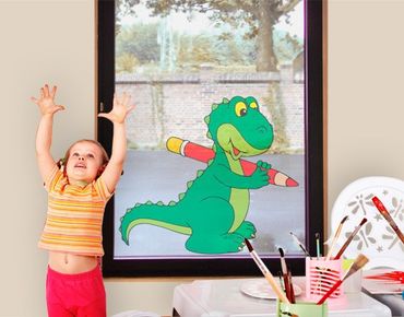 Naklejka na okno - Dino Drolly