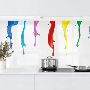 Panel ścienny do kuchni - Rozprysk kolorów I