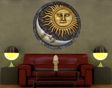 Naklejka na ścianę - Nr 459 Słońce i Księżyc
