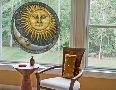 Naklejka na okno - Słońce i Księżyc