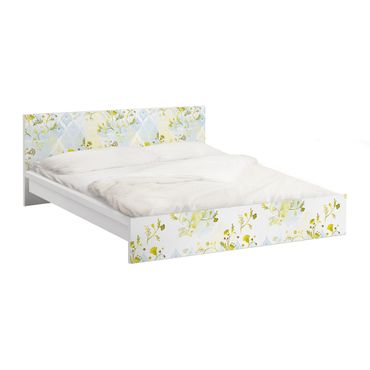 Okleina meblowa IKEA - Malm łóżko 160x200cm - Wzór kwiatowy Oazy