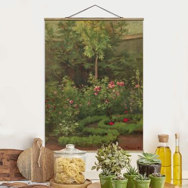 Plakat z wieszakiem - Camille Pissarro - Ogród różany