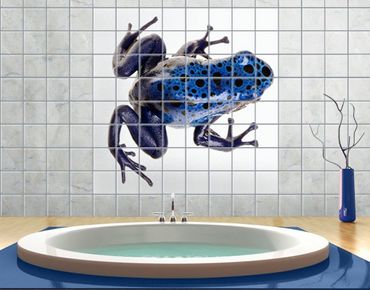 Naklejka na płytki - Błękitna żaba