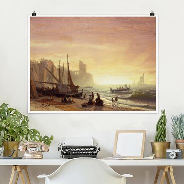 Plakat - Albert Bierstadt - Flota rybacka