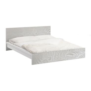 Okleina meblowa IKEA - Malm łóżko 140x200cm - Nr DS4 Zebra Stripe Jasnoszary