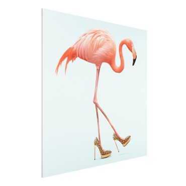 Obraz Forex - Flamingo na wysokich obcasach
