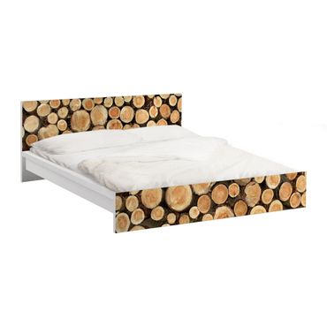 Okleina meblowa IKEA - Malm łóżko 180x200cm - Nr YK18 Pnie drzew