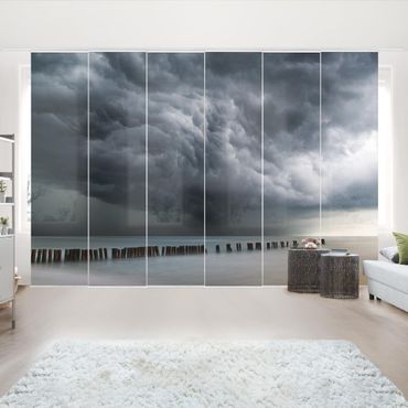Zasłony panelowe zestaw - Chmury burzowe nad Morzem Bałtyckim