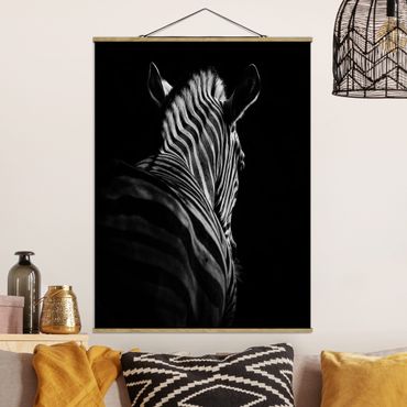 Plakat z wieszakiem - Sylwetka zebry ciemnej