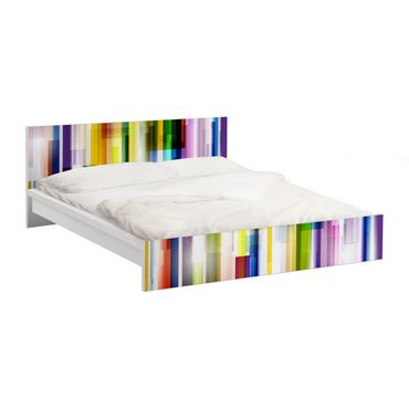 Okleina meblowa IKEA - Malm łóżko 180x200cm - Sześciany tęczowe