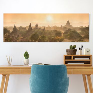 Obraz na płótnie - Zachód słońca nad Baganem
