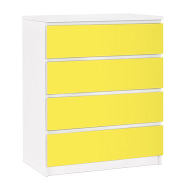 Okleina meblowa IKEA - Malm komoda, 4 szuflady - Kolor żółty cytrynowy