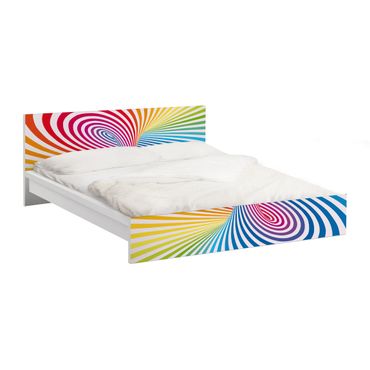 Okleina meblowa IKEA - Malm łóżko 140x200cm - Kolorowe tornado