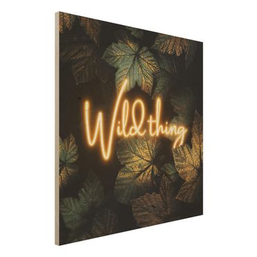 Obraz z drewna - Złote liście Wild Thing