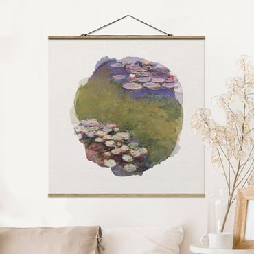 Plakat z wieszakiem - Akwarele - Claude Monet - Lilie wodne