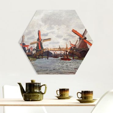 Obraz heksagonalny z Forex - Claude Monet - Wiatraki Zaandam
