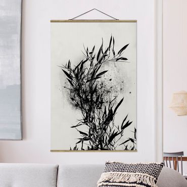 Plakat z wieszakiem - Graficzny świat roślin - Czarny bambus