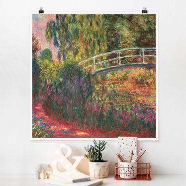 Plakat - Claude Monet - Mostek japoński w ogrodzie w Giverny