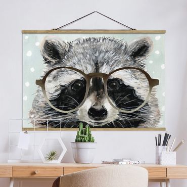 Plakat z wieszakiem - Brillowane zwierzęta - szop pracz