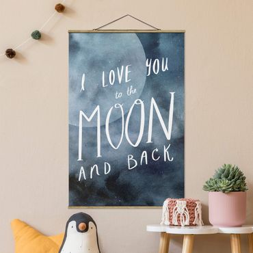 Plakat z wieszakiem - Miłość niebieska - Księżyc