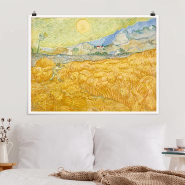 Plakat - Vincent van Gogh - Pole kukurydzy z żniwiarzem