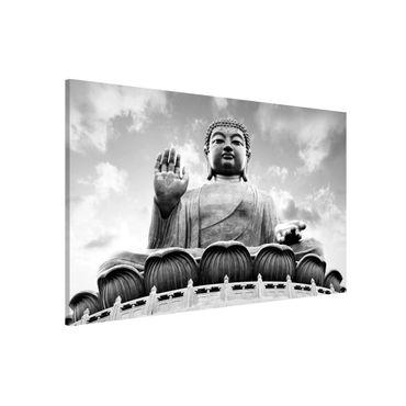 Tablica magnetyczna - Duży Budda Czarno-biały