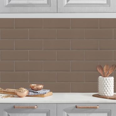 Panel ścienny do kuchni - Płytki ceramiczne Szary brąz