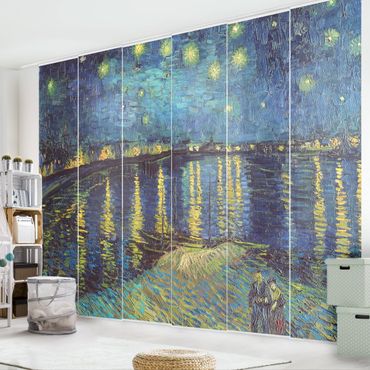 Zasłony panelowe zestaw - Vincent van Gogh - Gwiaździsta noc nad Rodanem