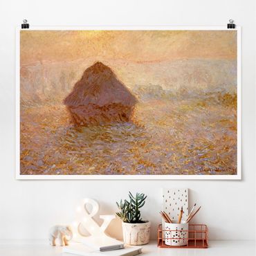 Plakat - Claude Monet - Stóg siana we mgle