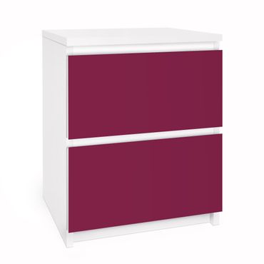 Okleina meblowa IKEA - Malm komoda, 2 szuflady - Kolor Wino Czerwony