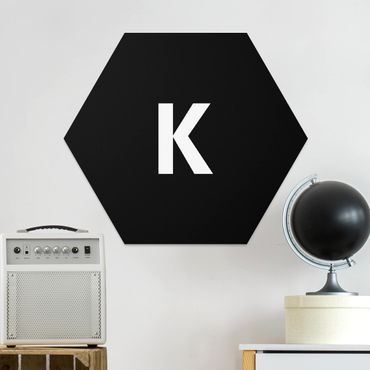 Obraz heksagonalny z Forex - Czarna litera K